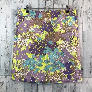 Talbots Bright Floral Print Skirt 10